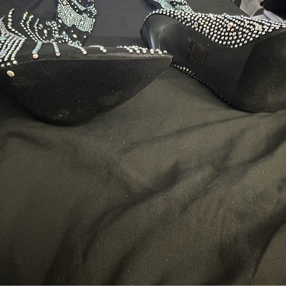 On A Getaway Over The Knee Heeled Boots - Black - Picture 5 of 7